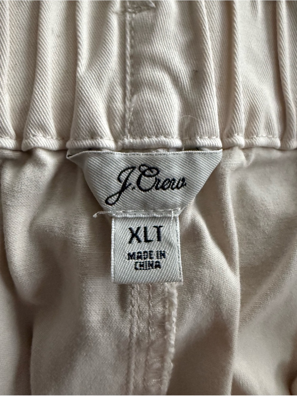 J Crew wide leg pull on chino in creme extra large tall - Picture 2 of 2
